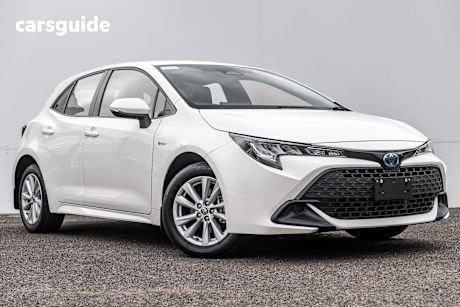 White 2024 Toyota Corolla Hatchback Ascent Sport Hybrid