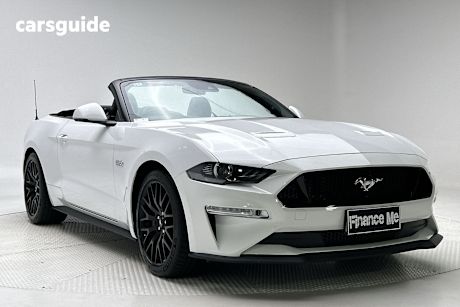 White 2018 Ford Mustang Convertible Gt 5.0 V8