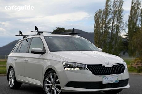 White 2020 Skoda Fabia Wagon 81 Tsi
