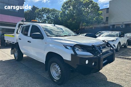 White 2020 Mitsubishi Triton Double Cab Chassis Glx Adas (4X4)