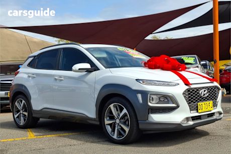 White 2018 Hyundai Kona Wagon Highlander (Awd)