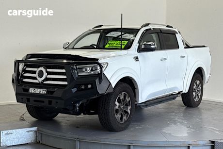 White 2024 GWM UTE Dual Cab Chassis Tray Cannon (4X4)