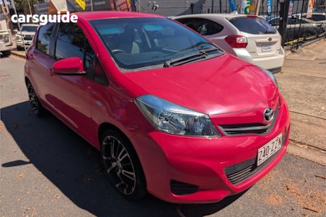 Pink 2012 Toyota Yaris Hatchback Yr