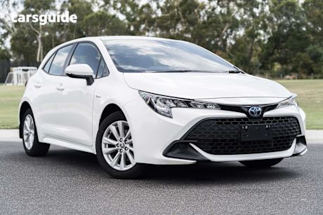 White 2025 Toyota Corolla Hatchback Ascent Sport Hybrid
