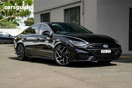 Black 2021 Hyundai Sonata Sedan N Line