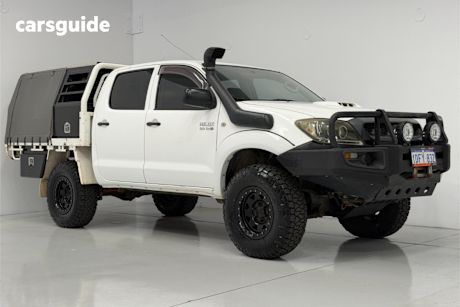 White 2009 Toyota Hilux Dual Cab Pick-up Sr (4X4)