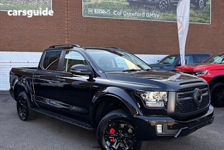 Black 2025 GWM Cannon Alpha Dual Cab Utility Ultra Phev (4X4)