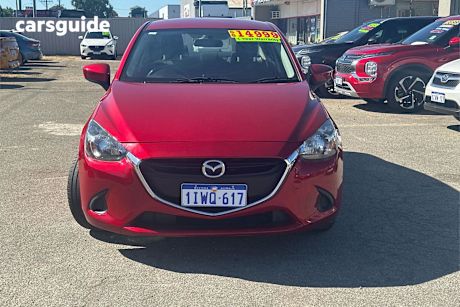Red 2016 Mazda 2 Sedan Neo