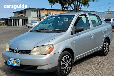 Silver 2002 Toyota Echo Sedan