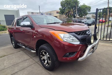 Red 2013 Mazda BT-50 Dual Cab Utility Gt (4X4)