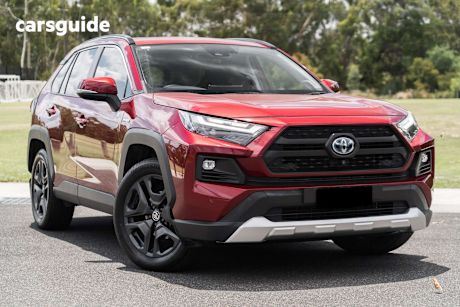 Red 2022 Toyota RAV4 Wagon Edge (Awd) Hybrid