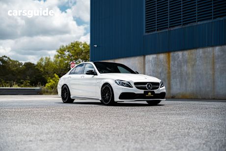 White 2016 Mercedes-Benz C Sedan 63 S 205 MY16