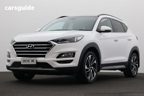White 2019 Hyundai Tucson Wagon Highlander (Awd)