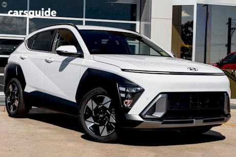 White 2026 Hyundai Kona SUV HYBRID ELITE F