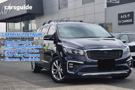 Blue 2019 Kia Carnival Wagon Platinum