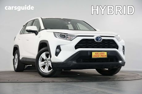 White 2021 Toyota RAV4 Wagon Gx (Awd) Hybrid