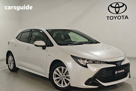 White 2024 Toyota Corolla Hatchback Ascent Sport Hybrid