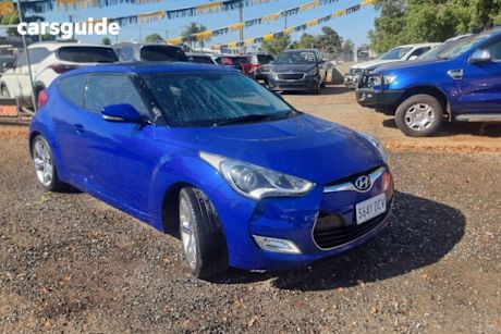 Blue 2013 Hyundai Veloster Coupe +