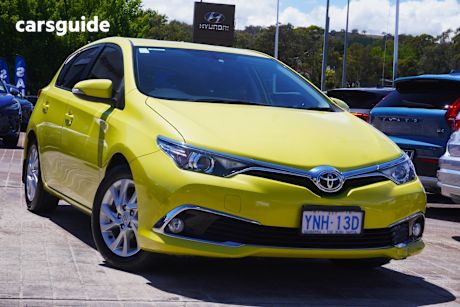 Yellow 2017 Toyota Corolla Hatchback Ascent Sport