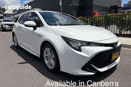 White 2021 Toyota Corolla Hatchback Ascent Sport Hybrid