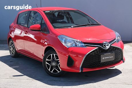 Red 2016 Toyota Yaris Hatchback Ascent