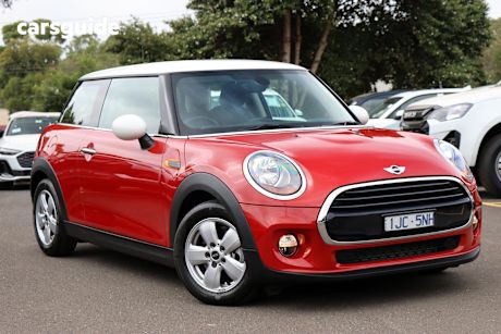 Red 2017 Mini Cooper Hatchback