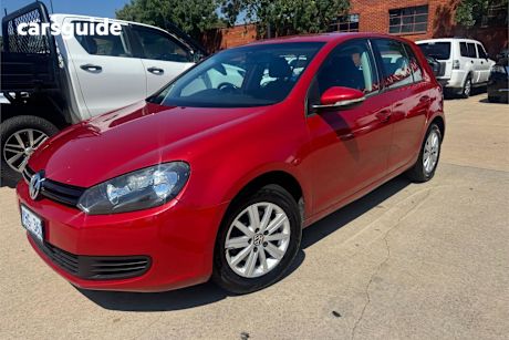 Red 2010 Volkswagen Golf Hatchback 90 Tsi Trendline