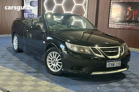 Black 2008 Saab 9-3 Convertible Linear 2.0T
