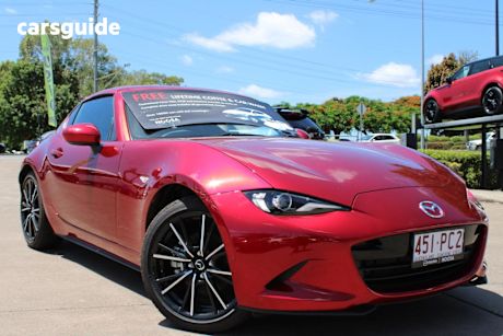 Red 2024 Mazda MX-5 Convertible G20 Rf Gt Blk Roof T/Cotta Lth