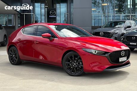 Red 2021 Mazda 3 Hatchback G25 Astina