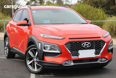 Orange 2020 Hyundai Kona Wagon Highlander Ttr (Awd)