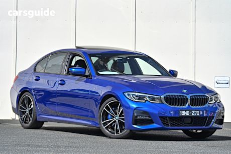 Blue 2021 BMW 330I Sedan M Sport