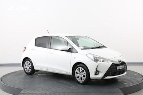 White 2019 Toyota Yaris Hatchback Sx