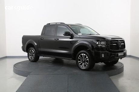 Black 2024 GWM Cannon Alpha Dual Cab Utility Ultra Hybrid (4X4)