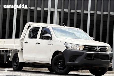 White 2018 Toyota Hilux Double Cab Pick Up Workmate