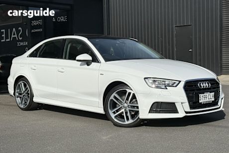 White 2020 Audi A3 Sedan 35 Tfsi S Line Plus
