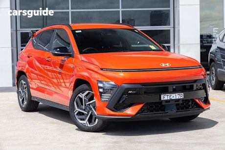 Orange 2025 Hyundai Kona Wagon Hybrid Elite N Line