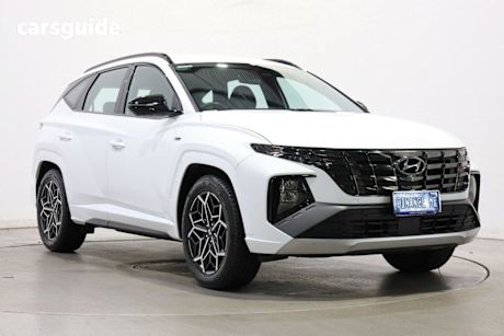 White 2021 Hyundai Tucson Wagon N Line (Fwd)