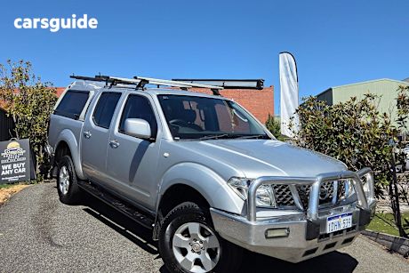 Silver 2010 Nissan Navara Dual Cab Pick-up St (4X4)