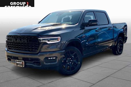 Blue 2026 RAM 1500 Crew Cab Utility Limited Rambox Ho Hurricane