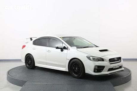 White 2015 Subaru WRX Sedan Sti Premium