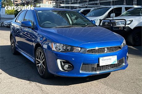 Blue 2015 Mitsubishi Lancer Hatchback Gsr Sportback