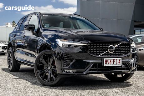 Black 2021 Volvo XC60 Wagon B6 R-Design Mhev