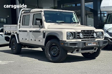 Beige 2024 Ineos Grenadier Double Cab Chassis Quartermaster