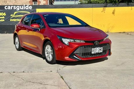 Red 2019 Toyota Corolla Hatchback Ascent Sport