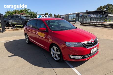 Red 2014 Skoda Rapid Spaceback Wagon Elegance 90 Tsi