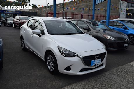 White 2016 Mazda 2 Sedan Neo