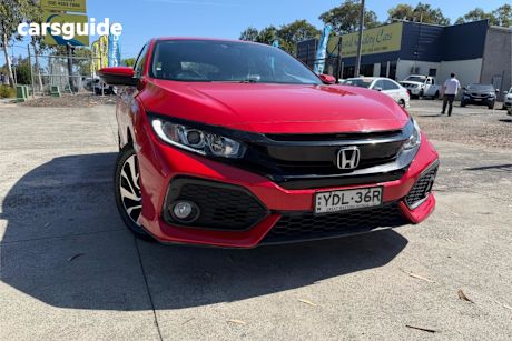 Red 2017 Honda Civic Hatchback Vti-S