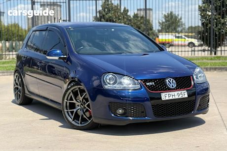 Blue 2007 Volkswagen Golf Hatchback Gti