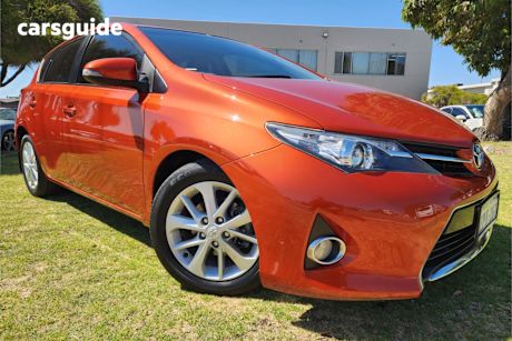 Orange 2014 Toyota Corolla Hatchback Ascent Sport